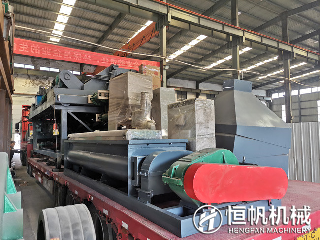 四川德陽年產2萬噸蘑菇渣有機肥粉狀生產線設備發貨(圖4) 有機肥粉狀線設備